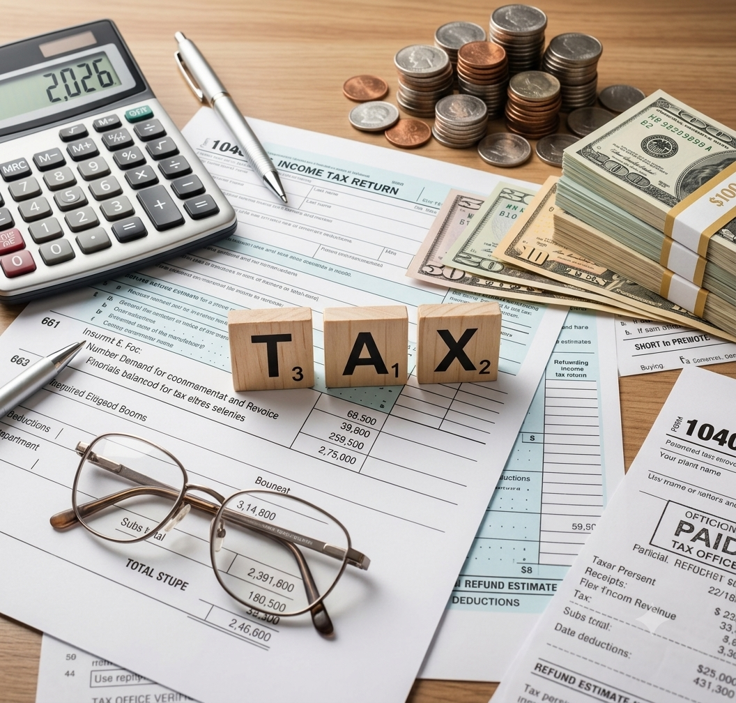 Income tax filing process documents